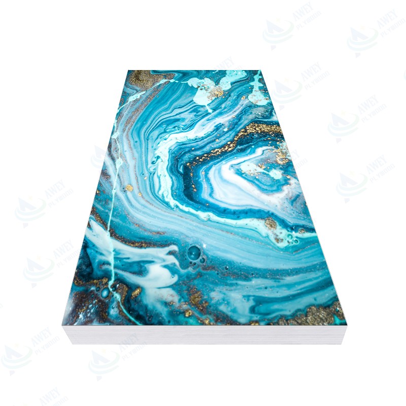High Glossy 3D printing Marble Sheet Uv Coating Pvc Marble Decorative Plastic Sheets Uv Wall Panels